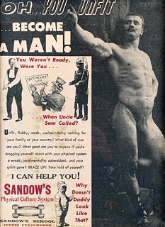 Antique Lithograph Advertisement for Sandow's Body Building