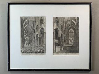 Two Engravings, Westminster Abbey