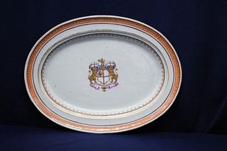 Chinese Export Armorial Platter, East India Company, 19thc.