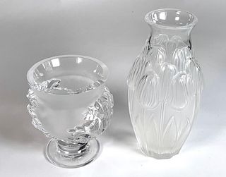 Two Lalique Cristal Vases