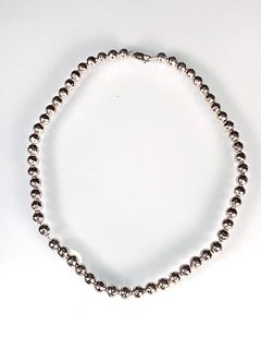 Potter And Mellen Retailed Sterling Silver Hammered Ball Necklace