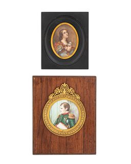 Two Miniature Paintings
Framed dimensions: 6 x 4 7/8 and 8 3/4 x 7 inches