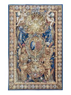 A Louis XIV Design Wool Tapestry
Height 111 x width 69 inches.