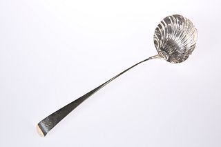 A GEORGE III PROVINCIAL SILVER SOUP LADLE
 by Rich