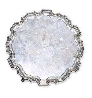 A GEORGE V SILVER SALVER
 by David Fullerton, Lond