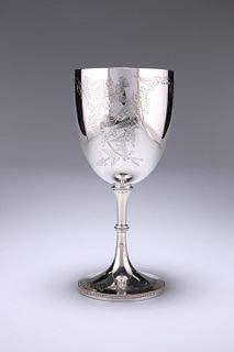 A LARGE VICTORIAN SILVER GOBLET
 by D & M, Birming