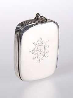 A VICTORIAN SILVER VESTA WITH SECRET OPENING
 by D