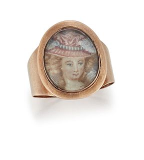 A LATE 18TH / EARLY 19TH CENTURY PORTRAIT MINIATUR