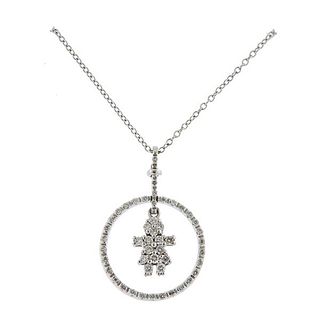 Roberto Coin 18k Gold Diamond Enamel Girl Pendant Necklace