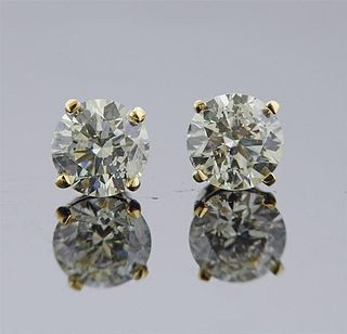 14k Gold 1.80ctw Diamond Stud Earrings