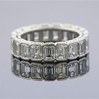 J. Roca Platinum Diamond Eternity Wedding Band Ring 