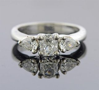 GIA .90ct D SI2 Diamond Platinum Engagement Ring