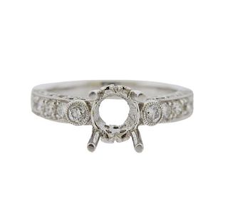 18K Gold Diamond Engagement Ring Setting