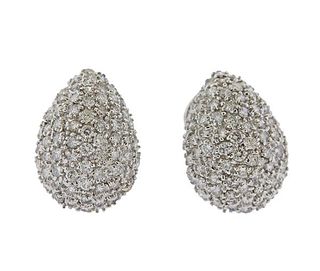 18K Gold Diamond Teardrop Earrings