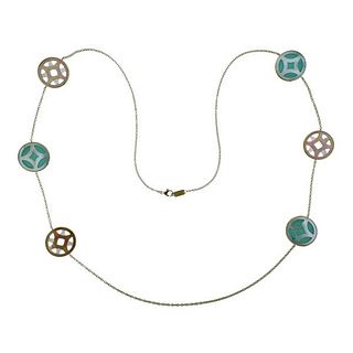 Ippolita Rock Candy Turquoise Isola 18k Gold Station Necklace