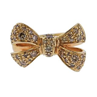 Pomellato Forever 18k Gold Diamond Bow Ring