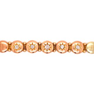 Victorian Diamonds 14k Gold Bracelet 