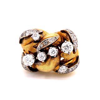 18k Gold Diamonds Retro Diamonds Ring