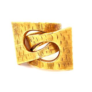18k Gold Crossover Ring