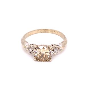 14k Gold Diamond Solitaire Ring