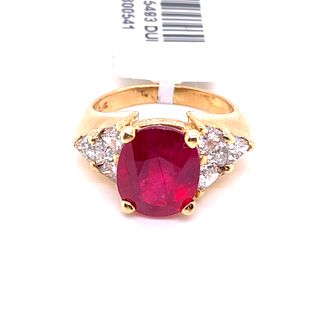14k Ruby & Diamonds Ring
