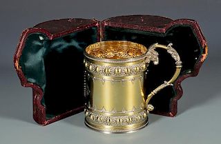 Gilt Silver Cup in Presentation Case