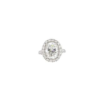 GIA Certified 4.14ct Oval Cut SI2/H