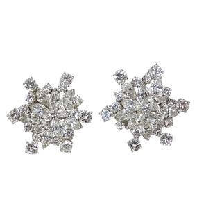 10.00ct Diamond SUN BURST Earrings