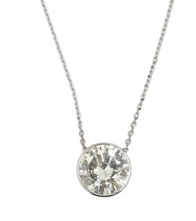 4.79ct Round Brilliant Diamond Pendant Necklace