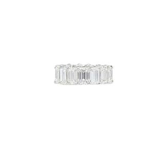 ALL GIA Certified 11.76ct Emerald Eternity Band