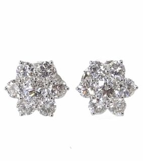 2.77ct Diamond BURST Earrings