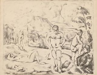 Paul Cézanne (French, 1839-1906)      Les Baigneurs (grande planche)