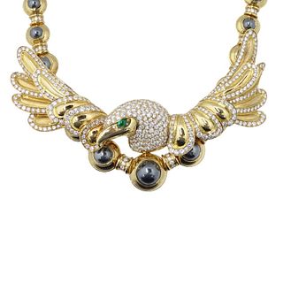 Incredible Chaumet Paris Eagle Diamond Necklace