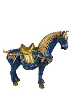 Cloisonne Horse Sculpture