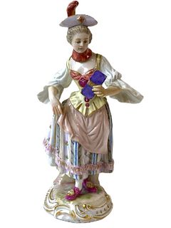 Meissen Porcelain Women Figure