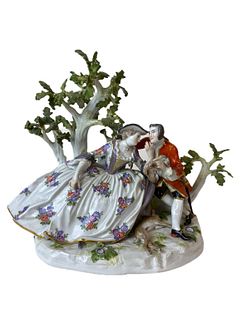 Meissen Porcelain Figural Group "Two Lovers"