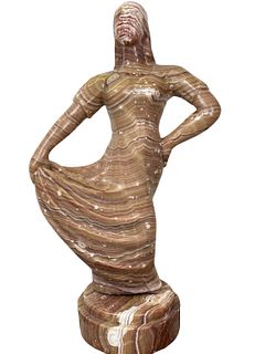 LARGE Rhodochrosite Carved Women Sculpture