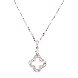Diamond Four Leaf Clover Pendant Necklace 18k