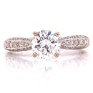 Modern Diamond Engagement Ring GIA Certified