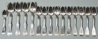 15 Louisville, KY coin silver spoons