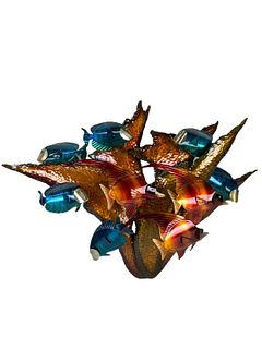 Mixed Metal Fish Sculpture