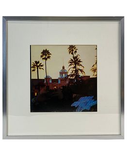 Hotel California Print Framed In Modern Chrome