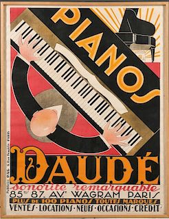 André Daudé (French, 1897-1979)      Pianos Daudé