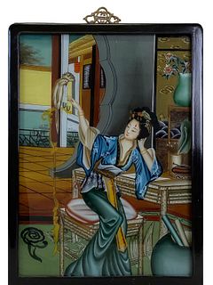 Chinese Reverse Painting On Glass