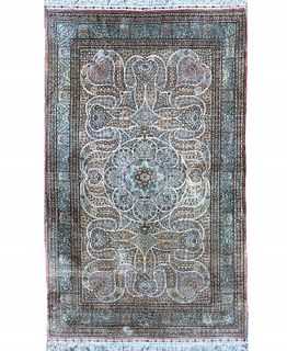 Silk Rug 104 x 62 1/2 inches wide