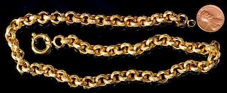 18K Gold Italian Link Necklace