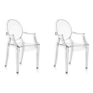 (2 Pc) Set Of Kartell "Louis Ghost" Chairs