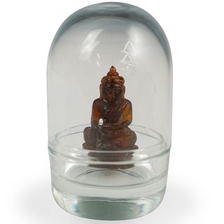 Chinese Amber Carved Buddha