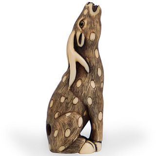Japanese Carved Stag Netsuke