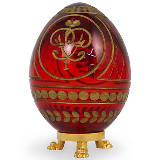 Faberge Ruby Glass Egg